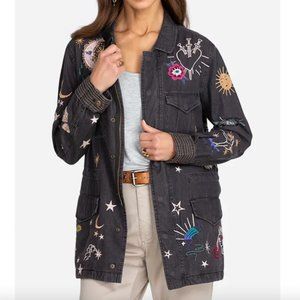 Johnny Was Arcana Paris Drawstring Military Jacket